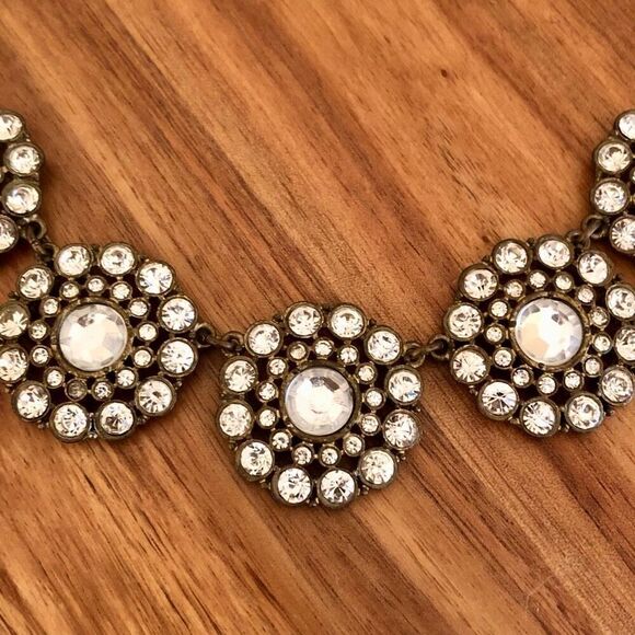 J.Crew | Rhinestone Statement Pendant Necklace | 18” Adjustable - Picture 2 of 3